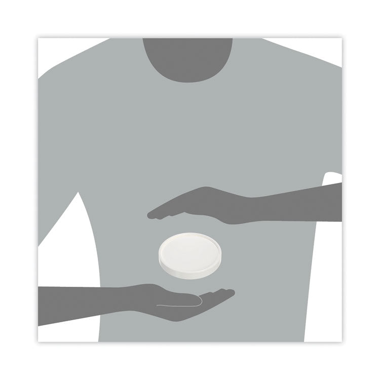 Spiral-Wound Paper Hot Cup Lids, Fits 16 oz Hot Cups, Paper, White, 25/Sleeve, 20 Sleeves/Carton