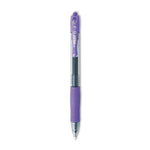 G2 Premium Gel Pen, Retractable, Fine 0.7 mm, Purple Ink, Smoke/Purple Barrel, Dozen