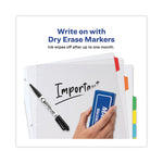 Clear Easy View Plastic Dividers With Multicolored Tabs And Sheet Protector, 8-Tab, 11 X 8.5, Clear, 1 Set