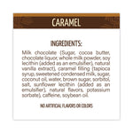 Caffeinated Caramel Chocolate Bites, 0.58 oz Bars, 50 Bars/Carton