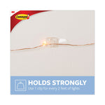 Clear Hooks and Strips, Decorating Clips, Plastic, 0.15 lb Capacity, 40 Clips and 48 Strips/Pack