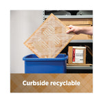 Curbside Recyclable Padded Mailer, #6, Bubble Cushion, Self-Adhesive Closure, 13.75 x 20, Natural Kraft, 50/Carton