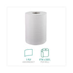 Hardwound Roll Towels, 1-Ply, 8" x 350 ft, White, 12 Rolls/Carton