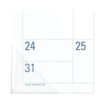 Academic Large Print Desk Pad, 21.75 x 17, White/Blue Sheets, 12 Month (July to June): 2025 to 2026