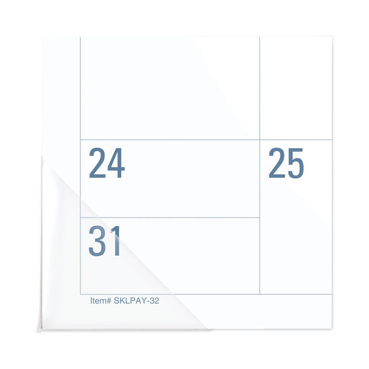 Academic Large Print Desk Pad, 21.75 x 17, White/Blue Sheets, 12 Month (July to June): 2025 to 2026