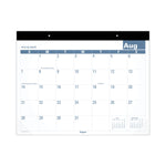 Academic Large Print Desk Pad, 21.75 x 17, White/Blue Sheets, 12 Month (July to June): 2025 to 2026