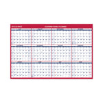 Academic Erasable Reversible Extra Large Wall Calendar, 48 x 32, White/Blue/Red, 12 Month (July to June): 2025 to 2026
