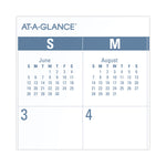 Academic Large Print Desk Pad, 21.75 x 17, White/Blue Sheets, 12 Month (July to June): 2025 to 2026