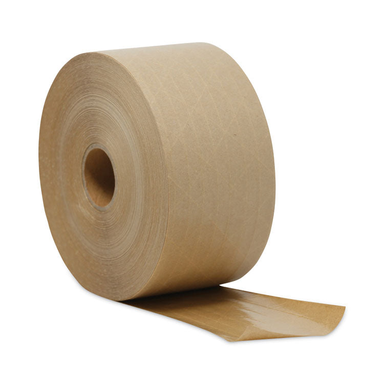 Glass-Fiber Reinforced Gummed Kraft Sealing Tape, 3" Core, 3" X 375 Ft, Brown, 8/carton