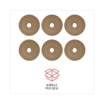 Glass-Fiber Reinforced Gummed Kraft Sealing Tape, 3" Core, 3" X 375 Ft, Brown, 8/carton