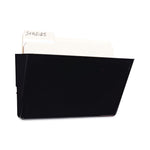 Wall File Pockets, Plastic, Letter Size, 13" x 4.13" x 7", Black