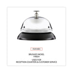 Call Bell, 3.38" Diameter, Brushed Nickel