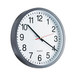 Classic Round Wall Clock, 12.63" Overall Diameter, Black Case, 1 Aa (sold Separately)