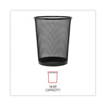 Mesh Wastebasket, 18 qt, Steel Mesh, Black