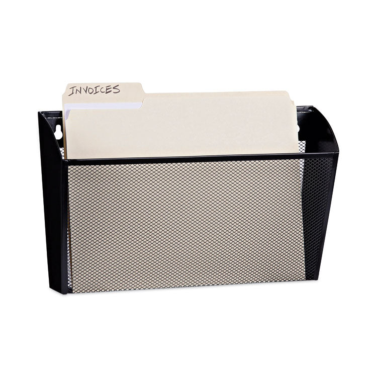 Metal Mesh Wall File, Letter Size, 14" x 3.1" x 8.2", Black