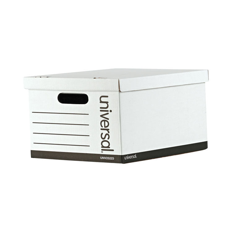 Basic-Duty Economy Record Storage Boxes, Letter/legal Files, 12" X 15" X 10", White, 10/carton