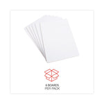 Lap/Learning Dry-Erase Board, 11.75" x 8.75", White Surface, 6/Pack