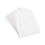 Lap/Learning Dry-Erase Board, Manuscript Penmanship Ruled, 11.75" x 8.75", White Surface, 6/Pack
