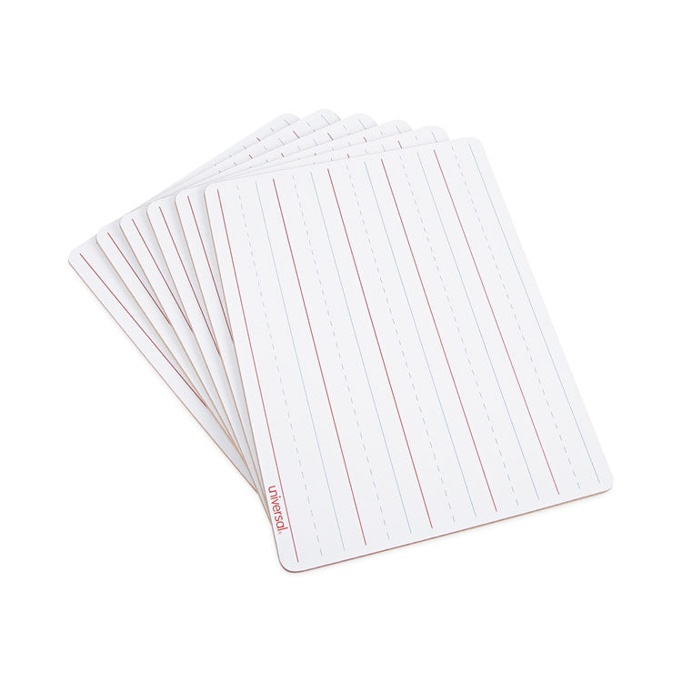 Lap/Learning Dry-Erase Board, Manuscript Penmanship Ruled, 11.75" x 8.75", White Surface, 6/Pack