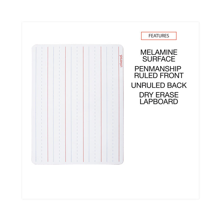 Lap/Learning Dry-Erase Board, Manuscript Penmanship Ruled, 11.75" x 8.75", White Surface, 6/Pack
