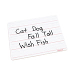 Lap/Learning Dry-Erase Board, Manuscript Penmanship Ruled, 11.75" x 8.75", White Surface, 6/Pack