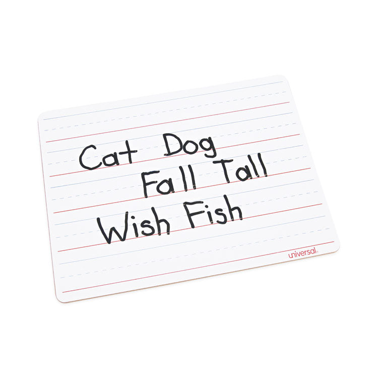 Lap/Learning Dry-Erase Board, Manuscript Penmanship Ruled, 11.75" x 8.75", White Surface, 6/Pack