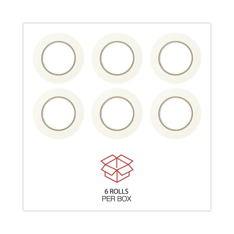 Removable General-Purpose Masking Tape, 3" Core, 18 Mm X 54.8 M, Beige, 6/pack