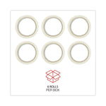 General-Purpose Box Sealing Tape, 3" Core, 1.88" X 60 Yds, Clear, 6/pack