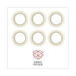 General-Purpose Box Sealing Tape, 3" Core, 1.88" X 110 Yds, Clear, 6/pack