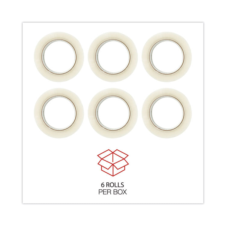 General-Purpose Box Sealing Tape, 3" Core, 1.88" X 110 Yds, Clear, 6/pack