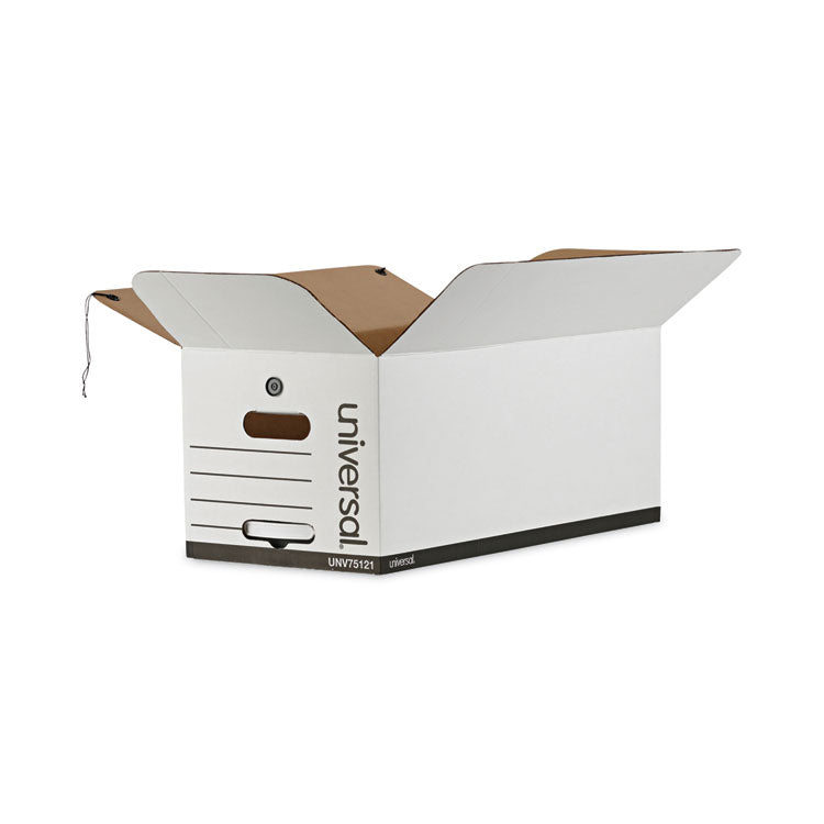 Deluxe Quick Set-Up String-And-Button Boxes, Letter Files, White, 12/carton