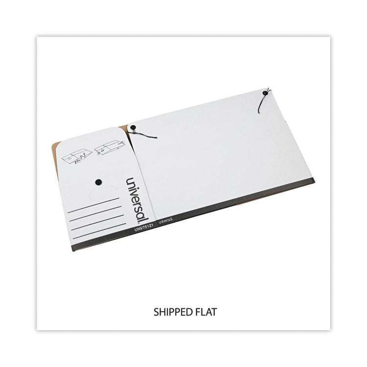 Deluxe Quick Set-Up String-And-Button Boxes, Letter Files, White, 12/carton