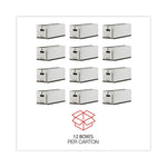 Deluxe Quick Set-Up String-And-Button Boxes, Letter Files, White, 12/carton