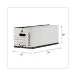 Deluxe Quick Set-Up String-And-Button Boxes, Letter Files, White, 12/carton