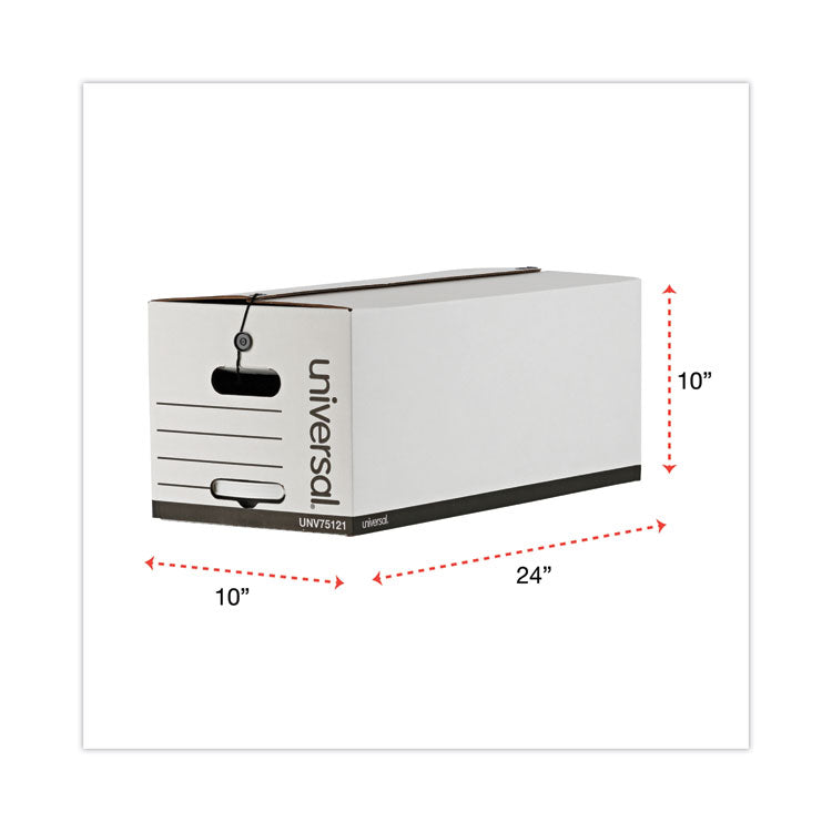 Deluxe Quick Set-Up String-And-Button Boxes, Letter Files, White, 12/carton