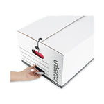 Deluxe Quick Set-Up String-And-Button Boxes, Legal Files, White, 12/carton