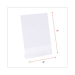 Clear L-Style Freestanding Frame, 5 X 7 Insert, 3/pack