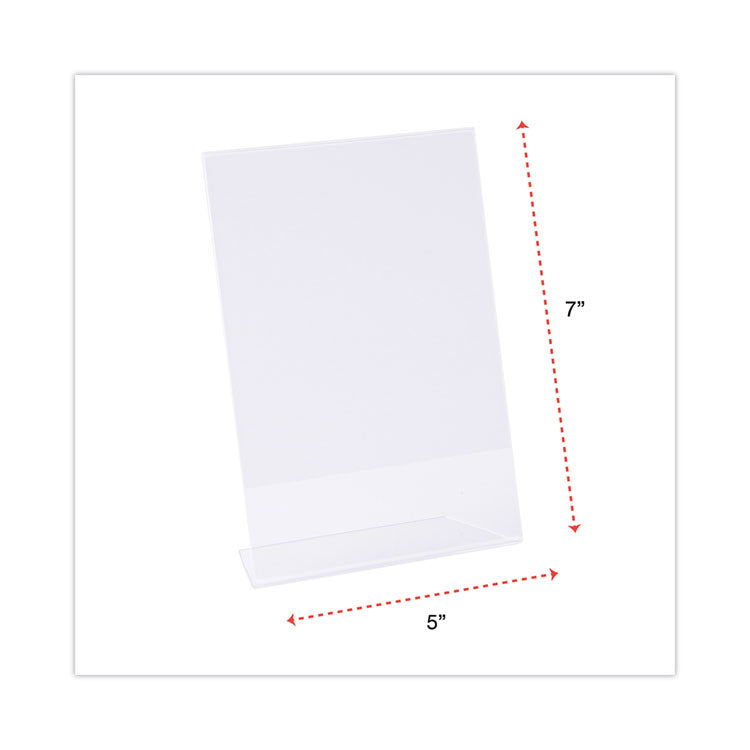 Clear L-Style Freestanding Frame, 5 X 7 Insert, 3/pack