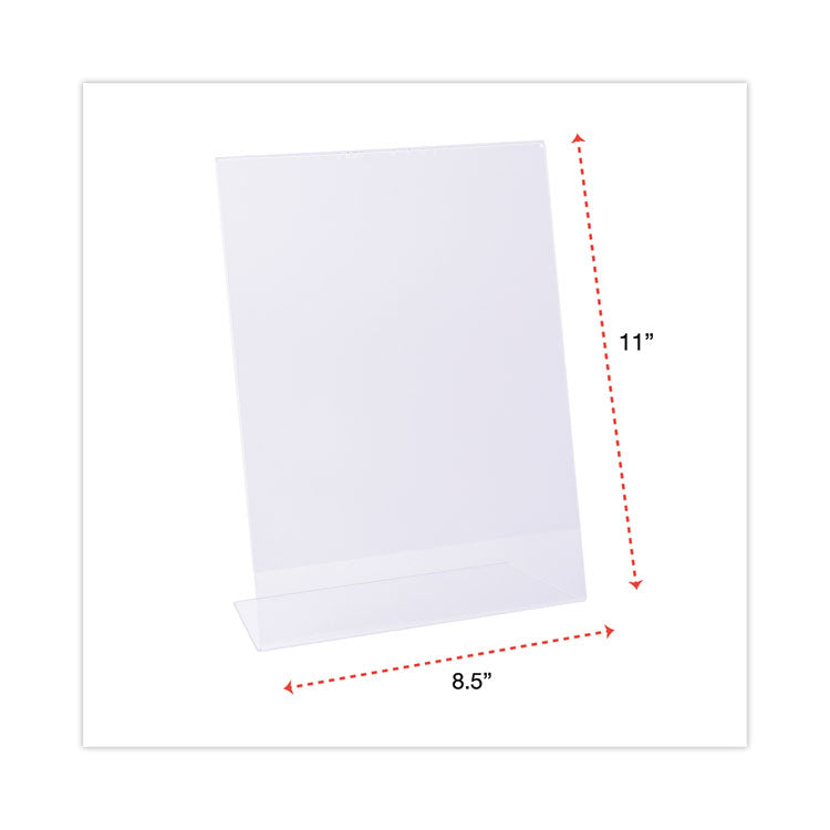 Clear L-Style Freestanding Frame, 8.5 x 11 Insert, 3/Pack