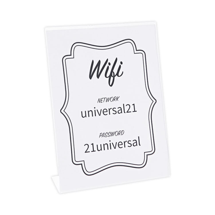 Clear L-Style Freestanding Frame, 8.5 x 11 Insert, 3/Pack