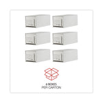 Heavy-Duty Storage Drawers, Letter Files, 14" X 25.5" X 11.5", White, 6/carton