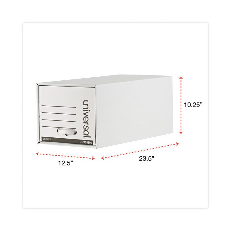 Heavy-Duty Storage Drawers, Letter Files, 14" X 25.5" X 11.5", White, 6/carton