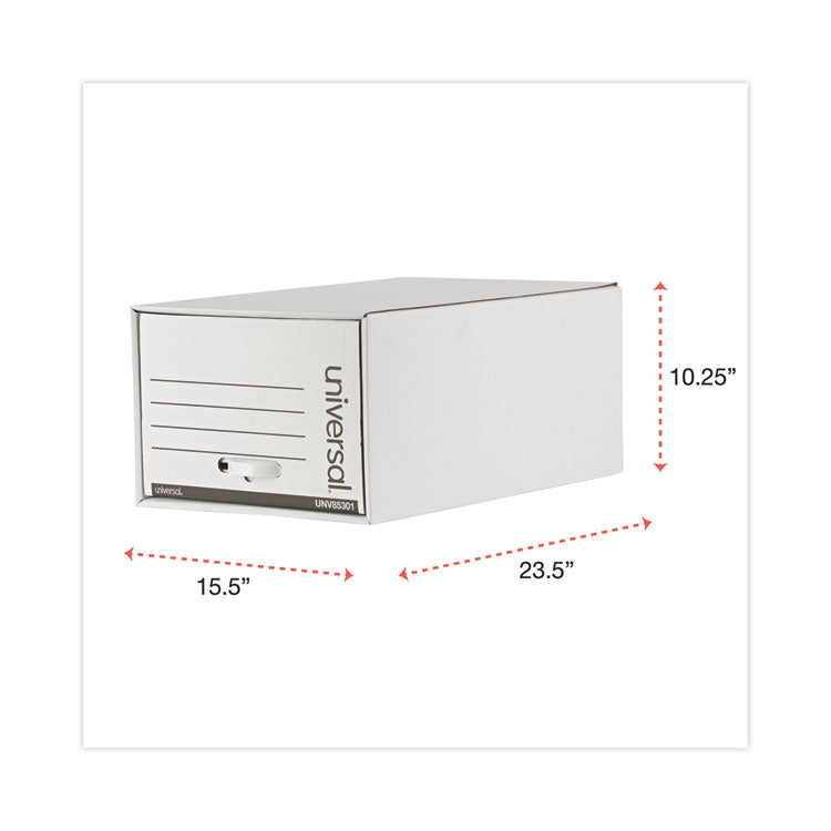 Heavy-Duty Storage Drawers, Legal Files, 17.25" X 25.5" X 11.5", White, 6/carton