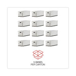 Medium-Duty Easy Assembly Storage Box, Letter Files, White, 12/carton