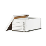 Medium-Duty Easy Assembly Storage Box, Legal Files, White, 12/carton