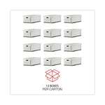 Medium-Duty Easy Assembly Storage Box, Legal Files, White, 12/carton