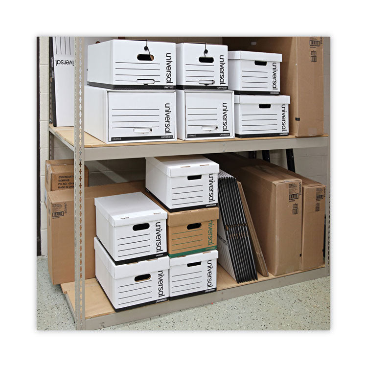 Medium-Duty Easy Assembly Storage Box, Legal Files, White, 12/carton