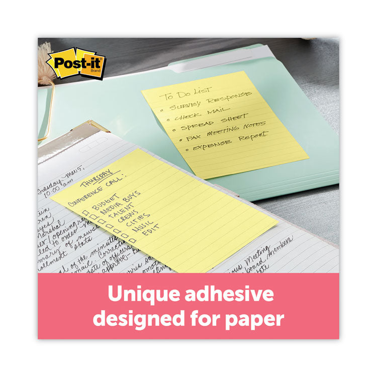 Original Recycled Note Pads, Note Ruled, 4" x 6", Canary Yellow, 100 Sheets/Pad, 12 Pads/Pack