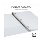 Earth's Choice Plant-Based Round Ring View Binder, 3 Rings, 1" Capacity, 11 x 8.5, White