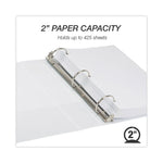 Earth's Choice Plant-Based Round Ring View Binder, 3 Rings, 2" Capacity, 11 x 8.5, White